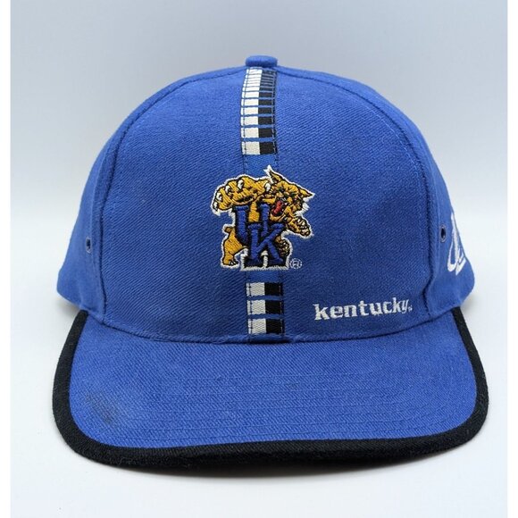 Vintage Kentucky Wildcats Hat Cap Blue Embroidered Strap Back UK Logo VTG 90s - Picture 2 of 6